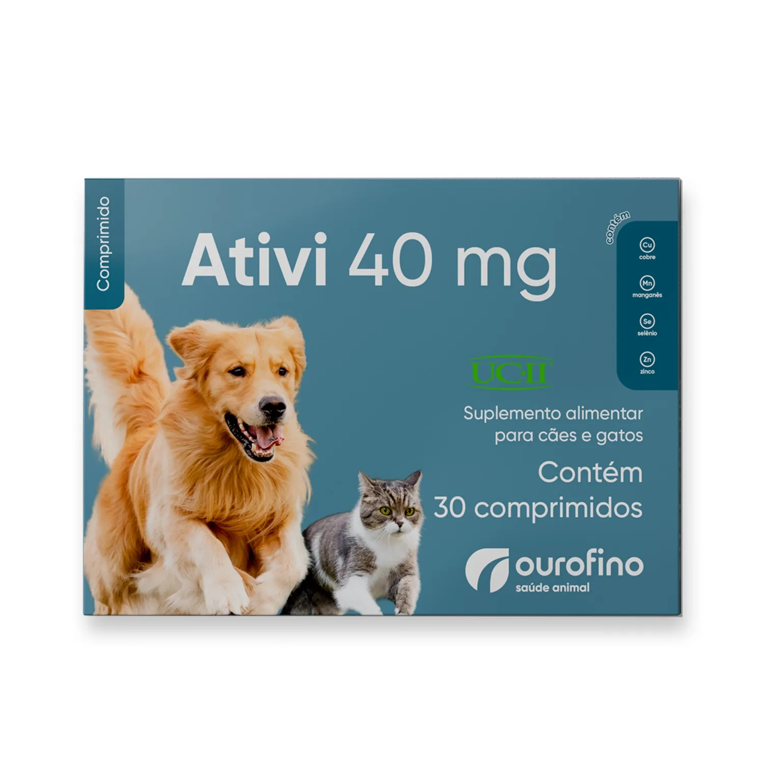 Suplemento Alimentar Ativi 40mg Ourofino
